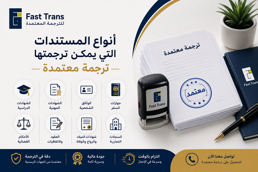 مكتب ترجمة معتمد في عين شمس | ترجمة دقيقة ومعتمدة 1 أنواع المستندات التي يمكن ترجمتها ترجمة معتمدة