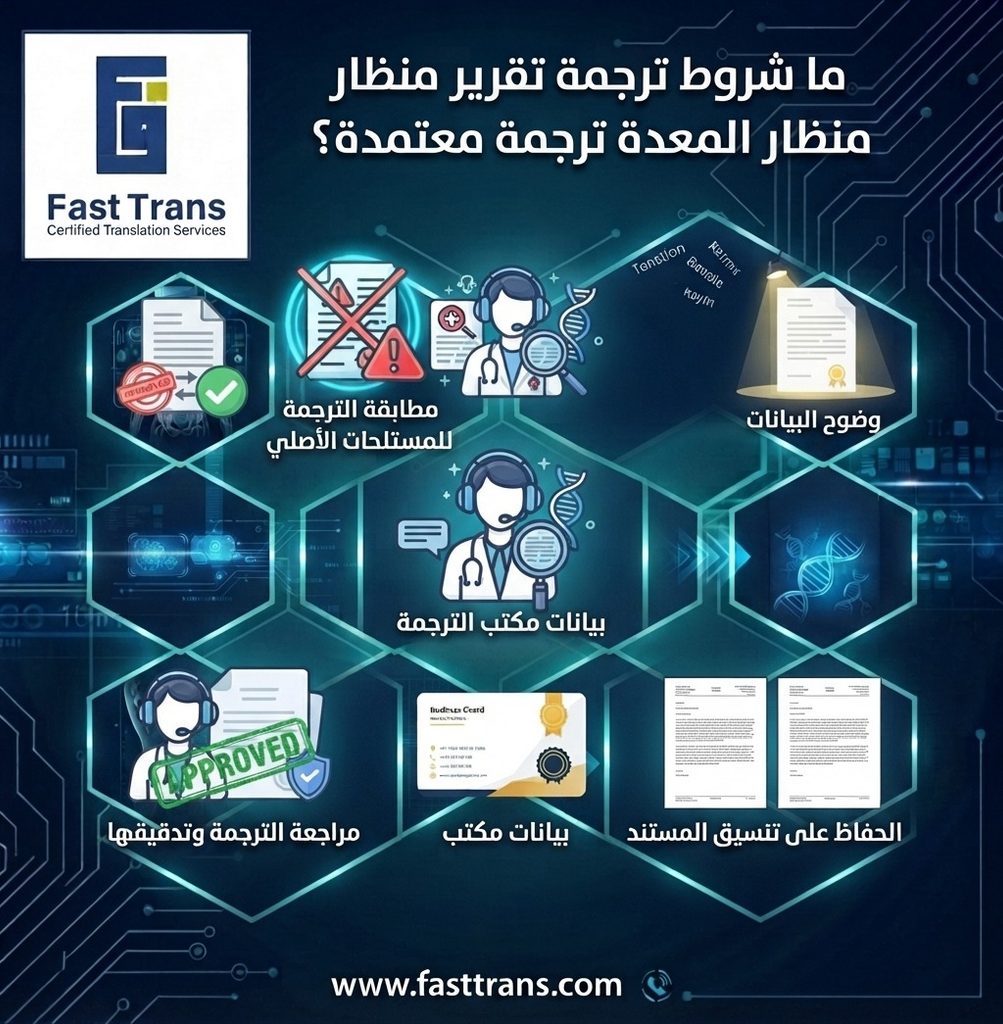 ما شروط ترجمة تقرير منظار المعدة ترجمة معتمدة؟