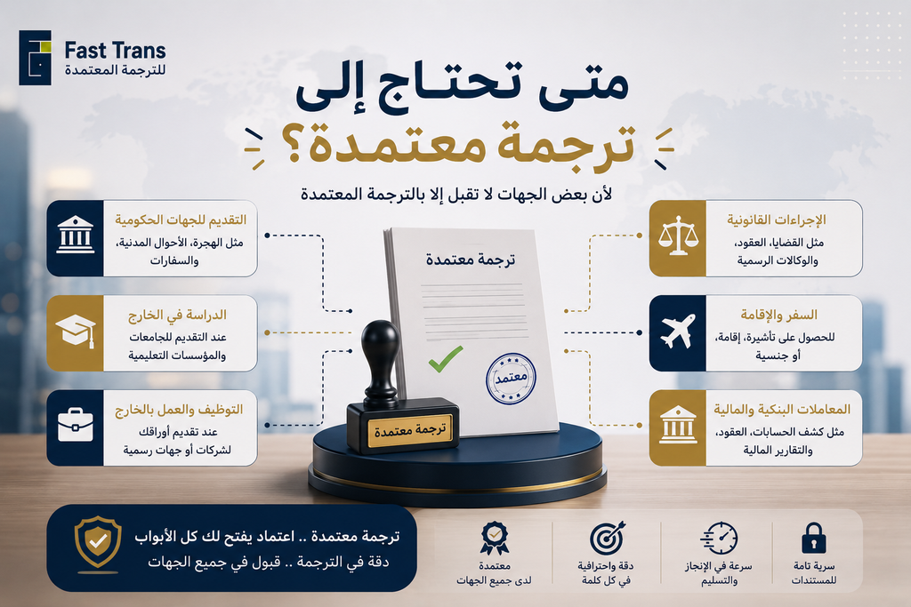 متى تحتاج إلى ترجمة معتمدة؟