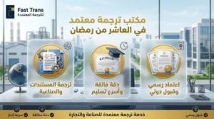 مكتب ترجمة معتمد في العاشر من رمضان